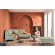 ECKSOFA Taupe Echtleder  - Taupe/Chromfarben, Design, Leder/Metall (242/224cm) - Novel
