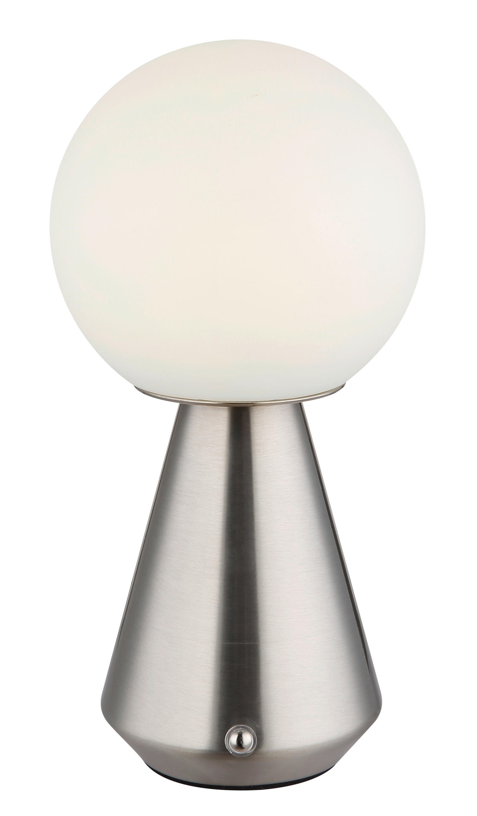 AKKU-TISCHLEUCHTE SORA 12/23,5 cm  - Weiß/Nickelfarben, Design, Kunststoff/Metall (12/23,5cm) - Globo