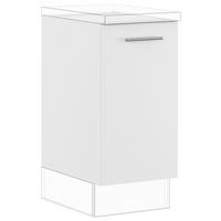 KÜCHENUNTERSCHRANK 40/87,8/57,6 cm  in Weiß  - Edelstahlfarben/Weiß, Basics, Holzwerkstoff/Metall (40/87,8/57,6cm) - Impuls