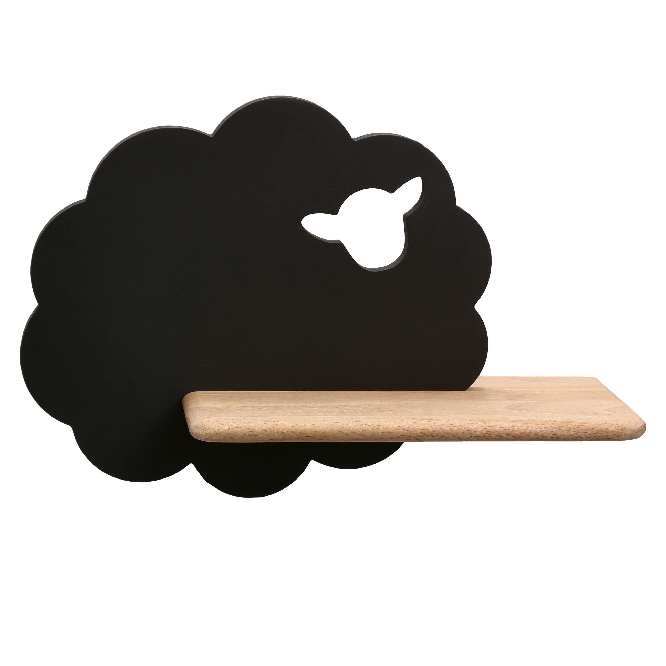 VÄGGLAMPA FÖR BARN Sheep 36/12/24 cm   - svart, Basics, metall/trämaterial (36/12/24cm)