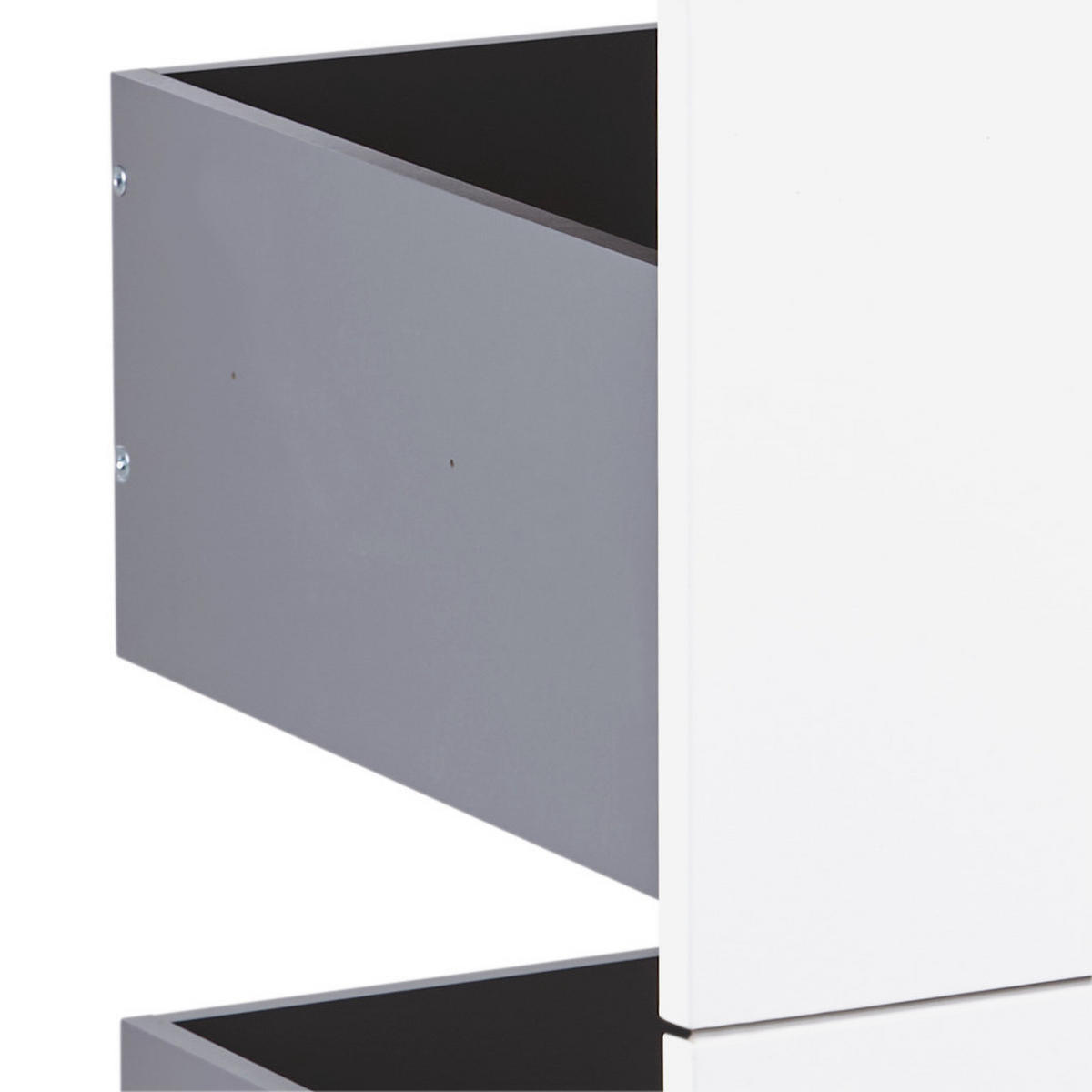 SCHUBLADENSET 90,9/82/46,8 cm   - Weiss Hochglanz, Konventionell, Holzwerkstoff (90,9/82/46,8cm) - Hom`in