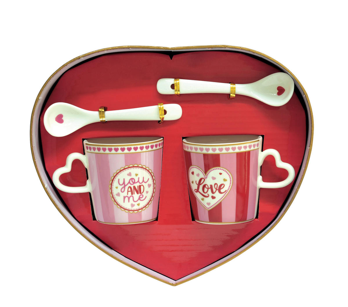 POHÁR  - pink/fehér, Basics, kerámia (0,10l)