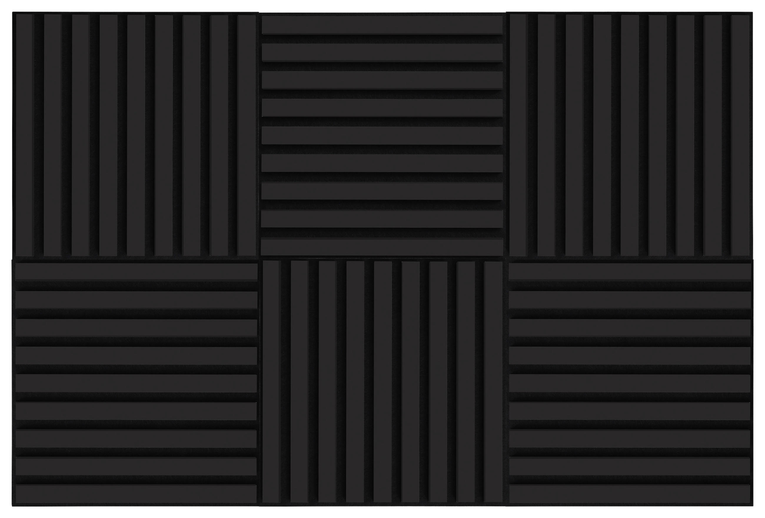 AKUSTICKÝ PANEL 40/40/1,8 cm - černá, Design, kompozitní dřevo/textil (40/40/1,8cm) - Xora