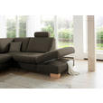 ECKSOFA in Mikrofaser Fango  - Wildeiche/Fango, Natur, Holz/Textil (286/236cm) - Voleo