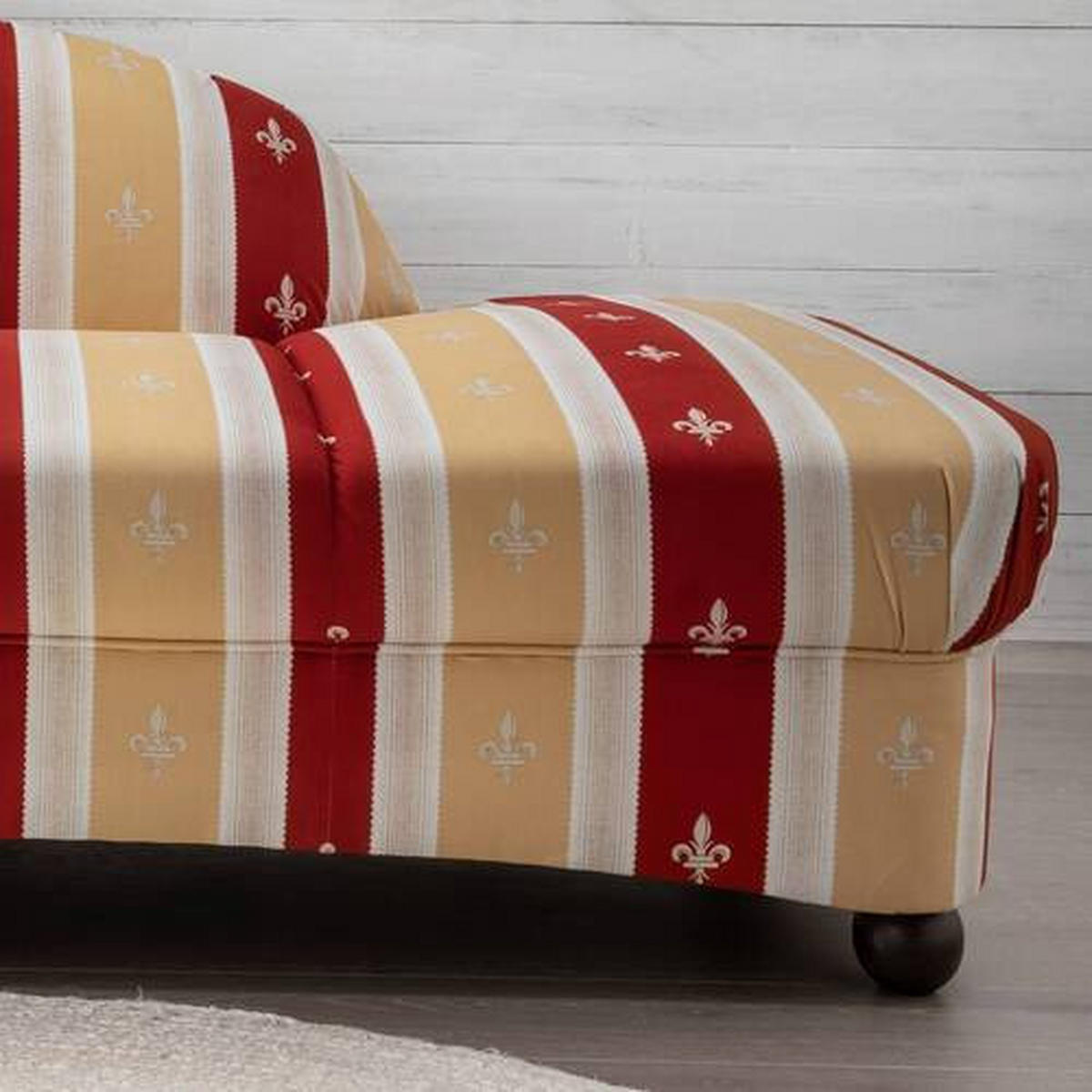 OTTOMANE in Mikrofaser Rot  - Wengefarben/Rot, Konventionell, Holz/Textil (86/84/190cm) - Livetastic