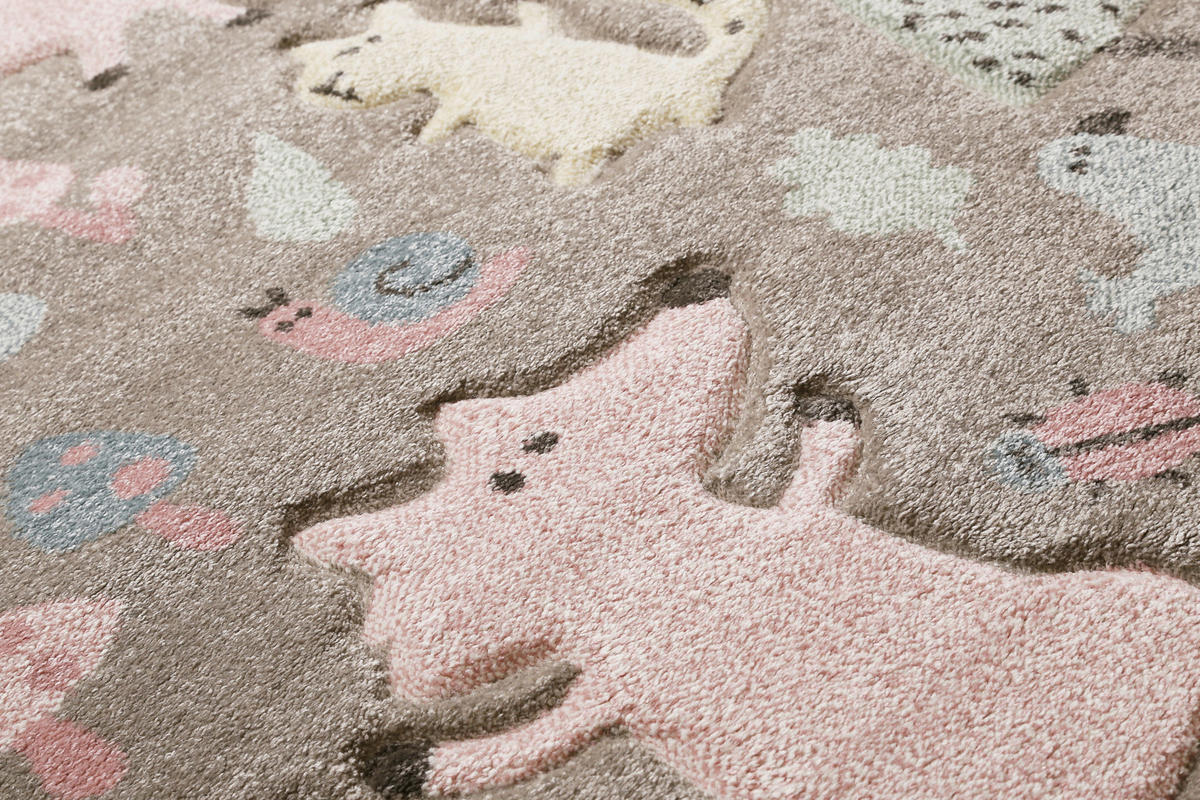 KINDERTEPPICH 133/200 cm Forest Tier  - Taupe, Trend, Textil (133/200cm) - Sigikid