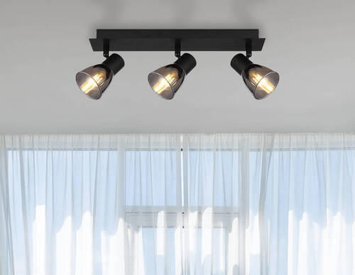 SPOTLIGHT Claude 40/7/15,5 cm   - svart, Design, metall/glas (40/7/15,5cm) - Globo