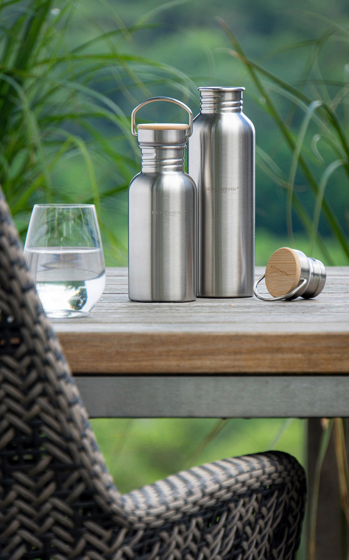 ISOLIERFLASCHE 0,5 L  - Silberfarben, Basics, Metall (7/18cm) - Echtwerk