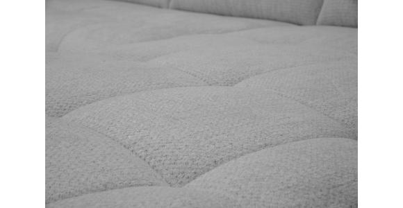 ECKSOFA Grau Chenille Armlehnenkissen, Rücken echt, Sitztiefenverstellung  - Schwarz/Grau, KONVENTIONELL, Textil/Metall (313/215cm) - Hom`in