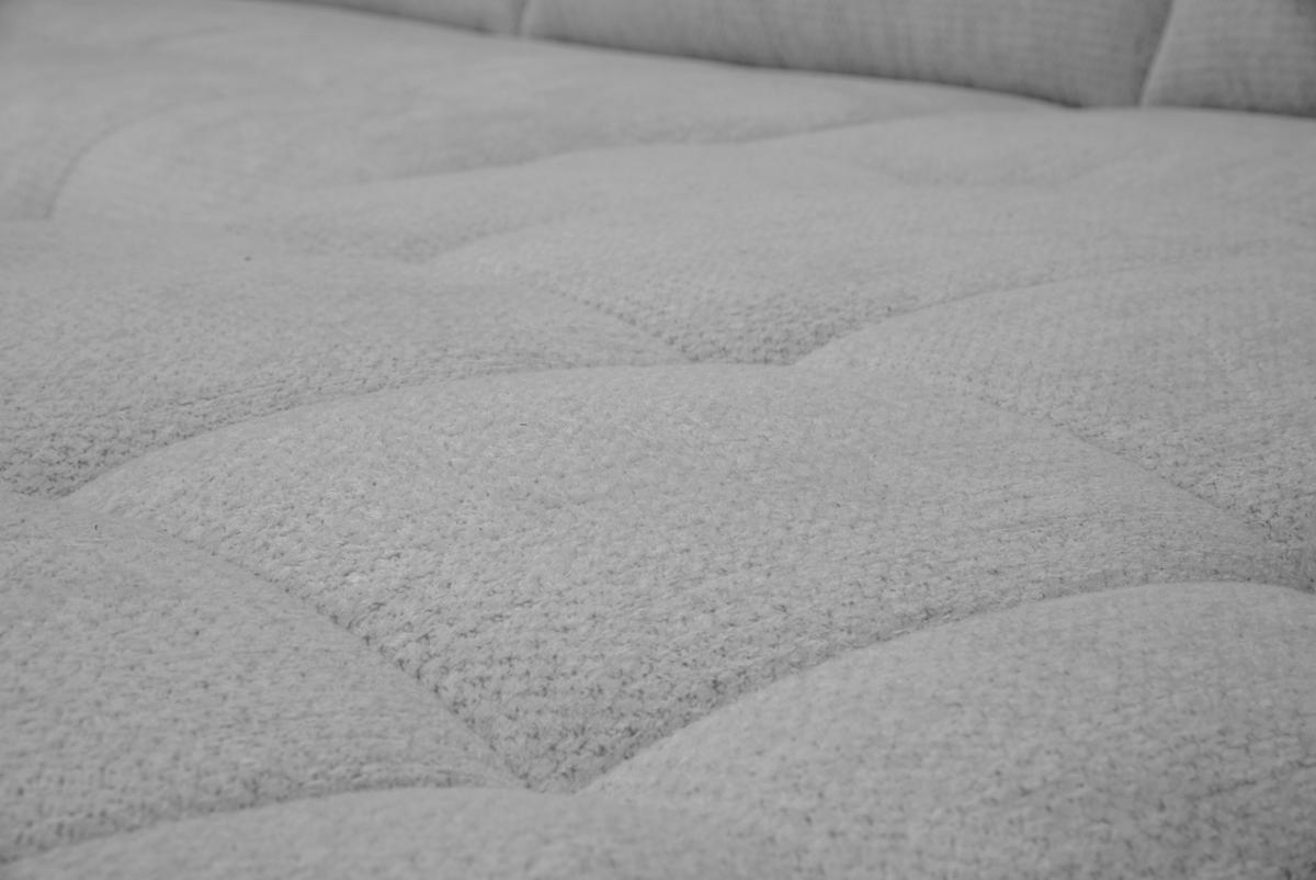 ECKSOFA Grau Chenille Armlehnenkissen, Rücken echt, Sitztiefenverstellung  - Schwarz/Grau, KONVENTIONELL, Textil/Metall (313/215cm) - Hom`in