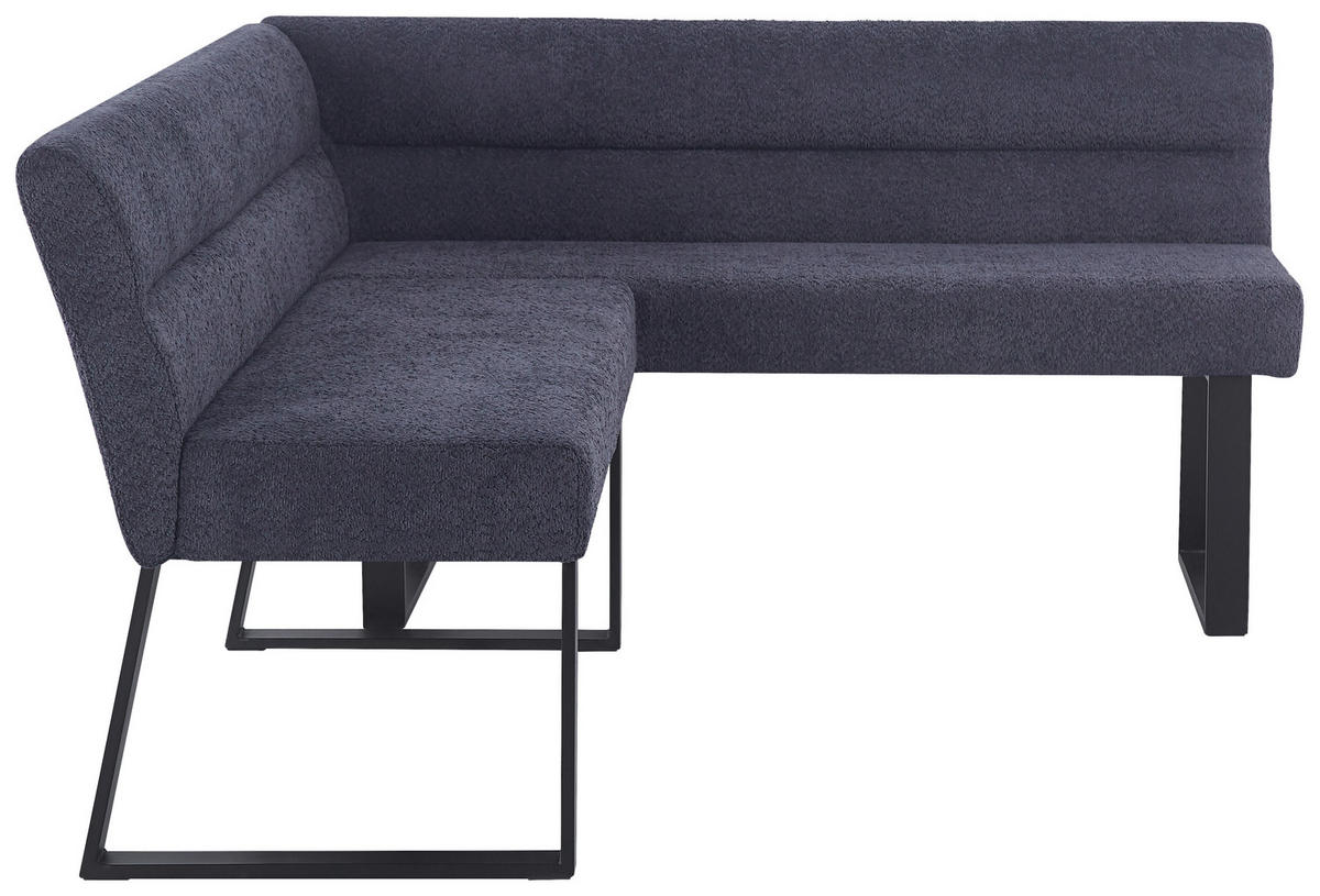 ECKBANK  in Dunkelgrau  - Dunkelgrau/Schwarz, KONVENTIONELL, Textil/Metall (190/150/83/61cm) - MID.YOU