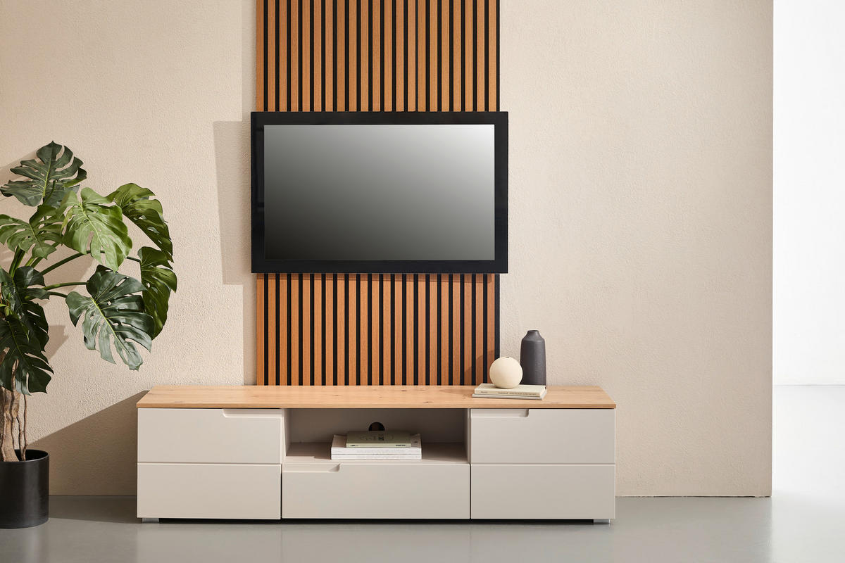 AKUSTIKPANEEL Echtholz, Nachbildung 30,5/132,5/2,1 cm 4 Stück  - Walnussfarben/Schwarz, Trend, Holz/Holzwerkstoff (30,5/132,5/2,1cm) - Boxxx