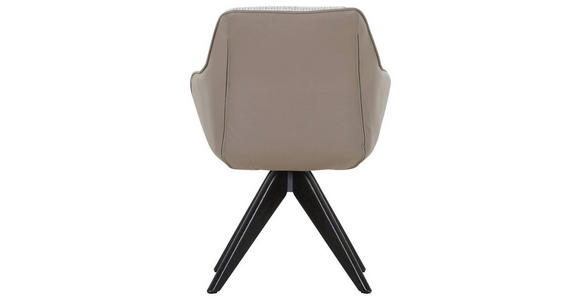 ARMLEHNSTUHL in Chenille, Lederlook - Taupe/Beige, MODERN, Holz/Textil (60/83/65cm) - Novel