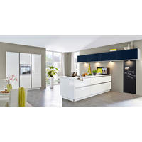 EINBAUKÜCHE NOVA LACK  - Blau/Weiß, Design, Holzwerkstoff - Nolte Küchen