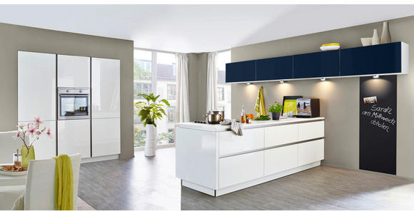 EINBAUKÜCHE - Blau/Weiß, Design, Holzwerkstoff - Dieter Knoll