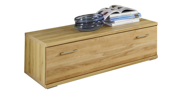 LOWBOARD 90/37,7/55,5 cm - Silberfarben/Buchefarben, KONVENTIONELL, Holz/Holzwerkstoff (90/37,7/55,5cm) - Cantus