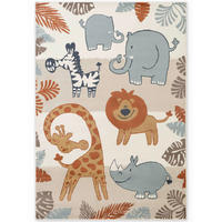 KINDERTEPPICH 200/290 cm Adventures Tier  - Multicolor/Creme, Design, Kunststoff/Textil (200/290cm) - Hanse Home