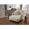 XXL-SESSEL Cord Beige    - Beige/Schwarz, Design, Textil/Metall (112/95/158cm) - Livetastic