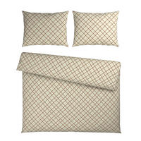 BETTWÄSCHESET Flanell 200/210 cm  65 cm/100 cm  - Creme/Braun, Konventionell, Textil (200/210cm) - Esposa