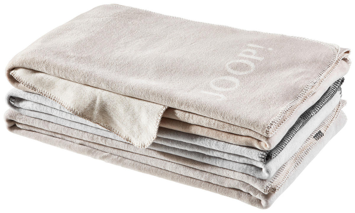 WOHNDECKE MELANGE DOUBLEFACE 150/200 cm  - Naturfarben/Olivgrün, Design, Textil (150/200cm) - Joop!