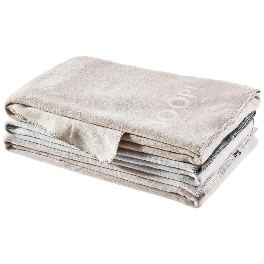 Thumbnail - Joop! Wohndecke Melange Doubleface, Natur, Olivgrün, Textil, Uni, 150x200 cm, Made in Germany, Oeko-Tex® Standard 100, K...