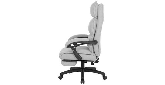 CHEFSESSEL Teddystoff Hellgrau - Hellgrau/Schwarz, Design, Kunststoff/Textil (64,5/112/120/65cm) - Carryhome