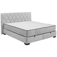 BOXBETT 180/200 cm  in Hellgrau  - Hellgrau/Schwarz, Modern, Holzwerkstoff/Kunststoff (180/200cm) - MID.YOU
