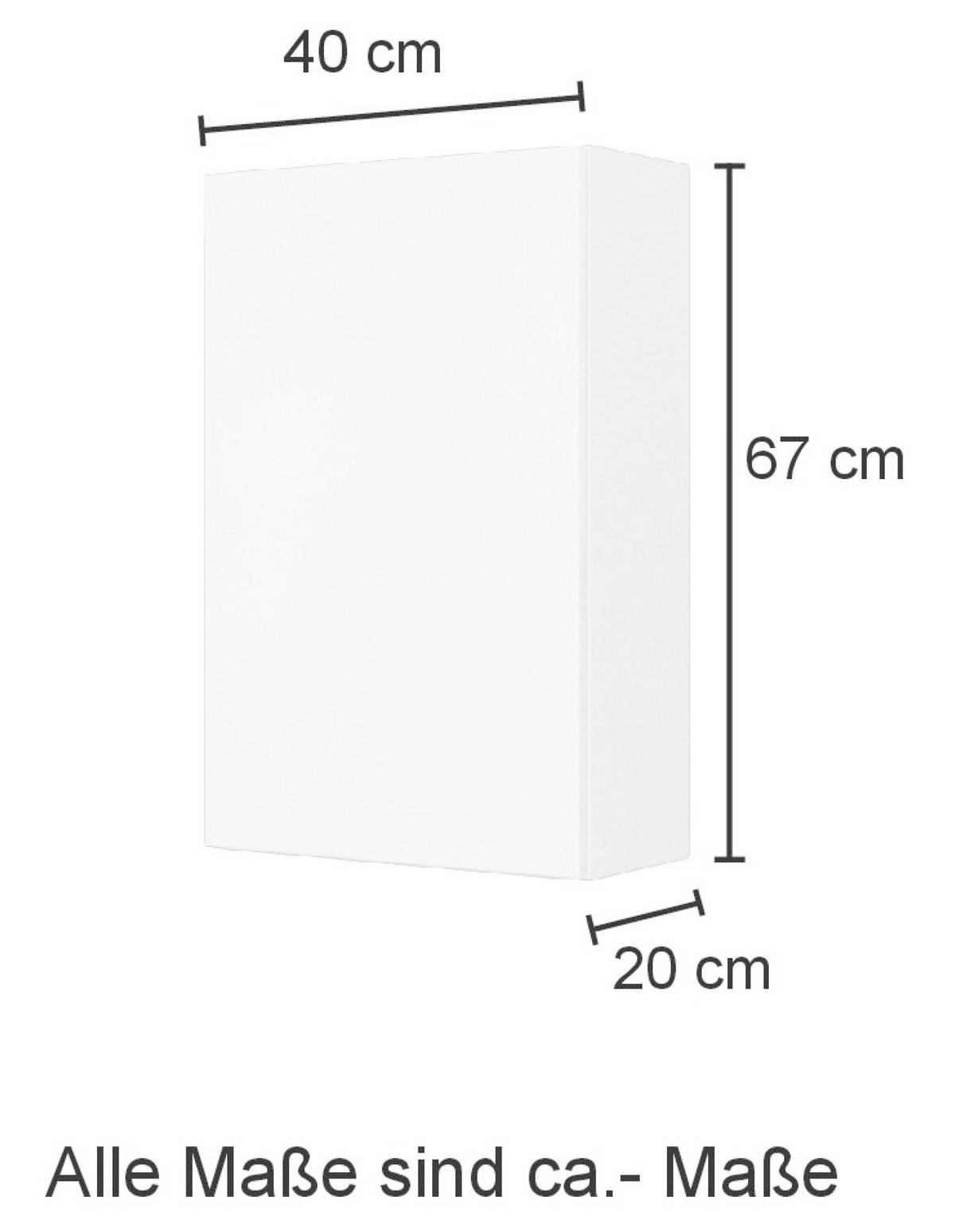 HÄNGESCHRANK 40/67/20 cm  - Eiche Wotan, MODERN, Holzwerkstoff (40/67/20cm) - Held