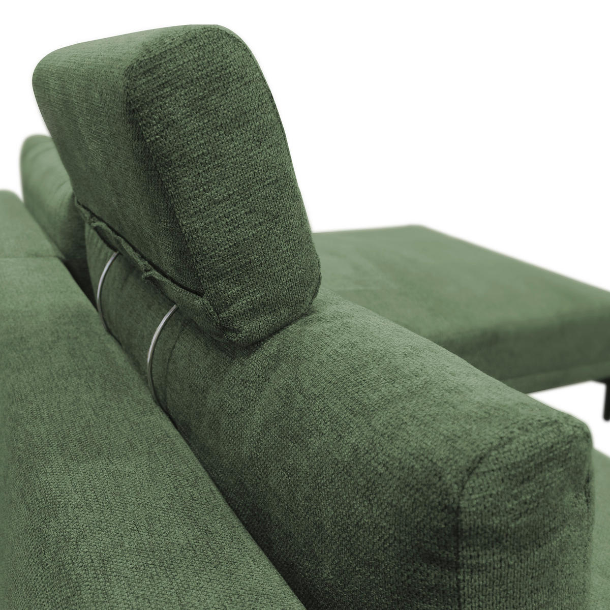 CloseUp von MID.YOU ECKSOFA Grün Webstoff.