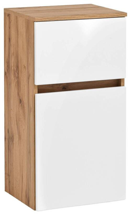 UNTERSCHRANK 40/79/35 cm - Eichefarben/Silberfarben, KONVENTIONELL, Holzwerkstoff (40/79/35cm) - Held