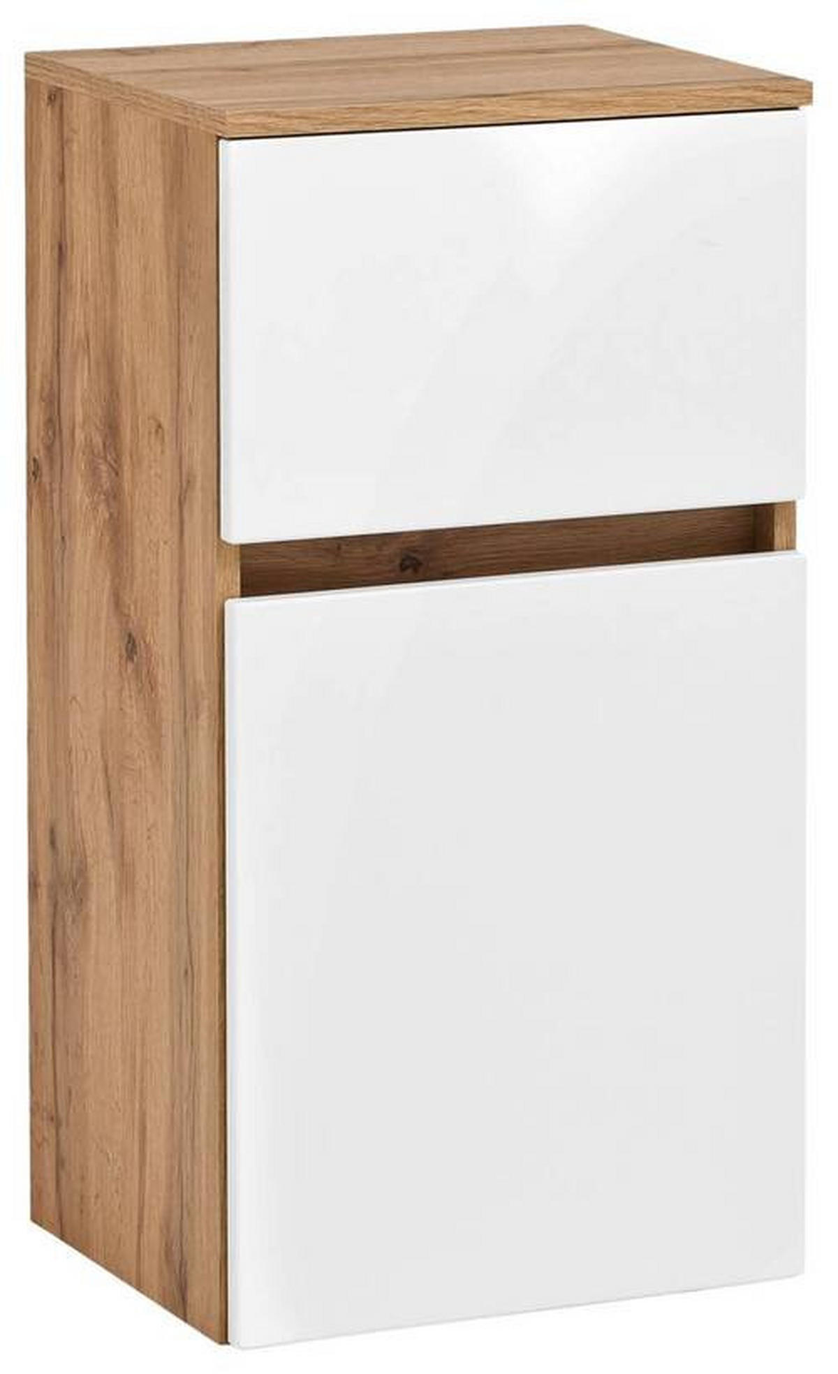 UNTERSCHRANK 40/79/35 cm   - Eichefarben/Silberfarben, KONVENTIONELL, Holzwerkstoff (40/79/35cm) - Held