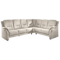 ECKSOFA in Mikrofaser Creme  - Beige/Creme, Konventionell, Textil/Metall (275/223cm) - Beldomo Comfort