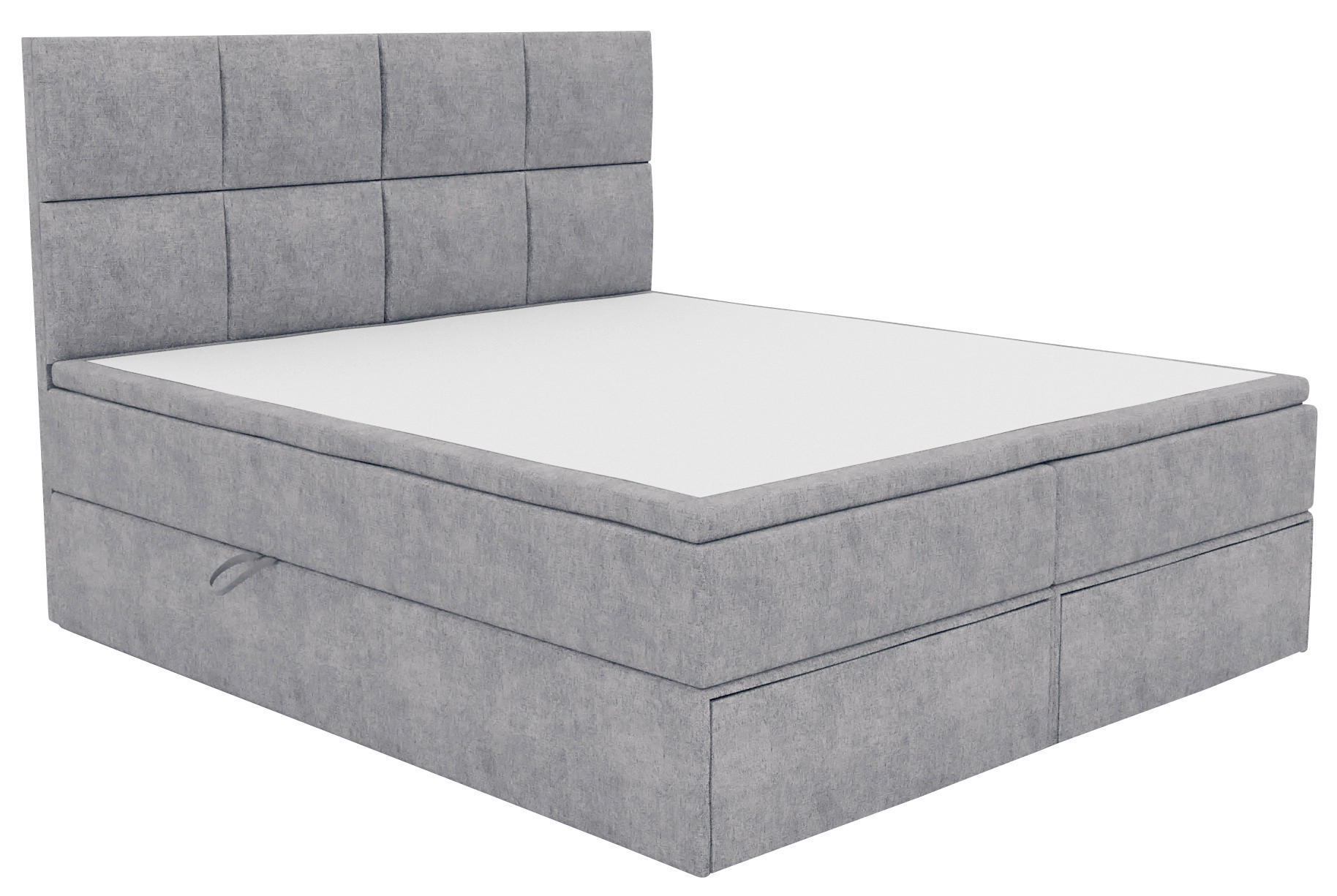 BOXBETT 140/200 cm  in Hellgrau  - Hellgrau/Schwarz, KONVENTIONELL, Kunststoff/Textil (140/200cm) - Carryhome