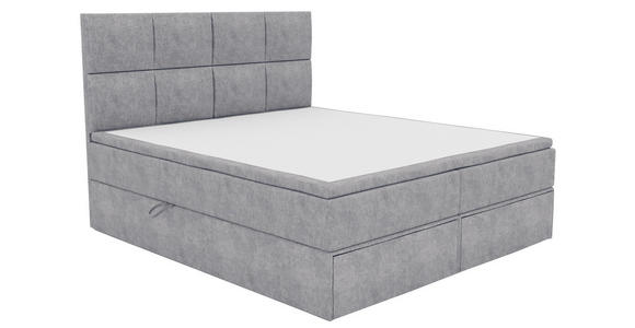 BOXBETT 140/200 cm  in Hellgrau  - Hellgrau/Schwarz, KONVENTIONELL, Kunststoff/Textil (140/200cm) - Carryhome