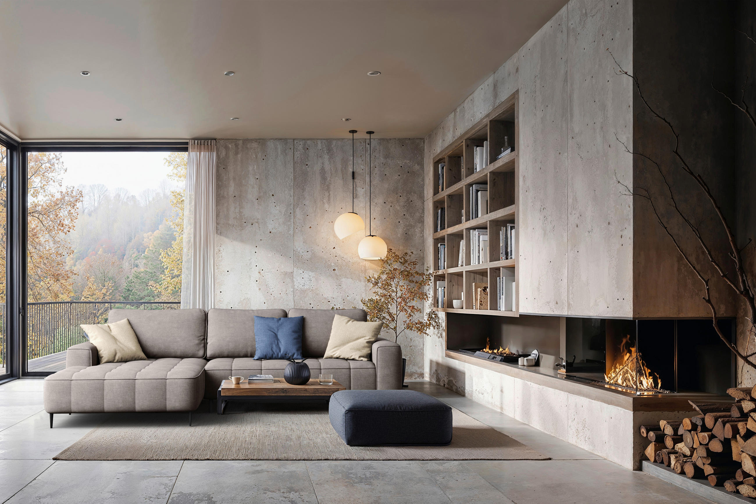 Livetastic Eckschlafsofa Florence Taupe 280x166 cm