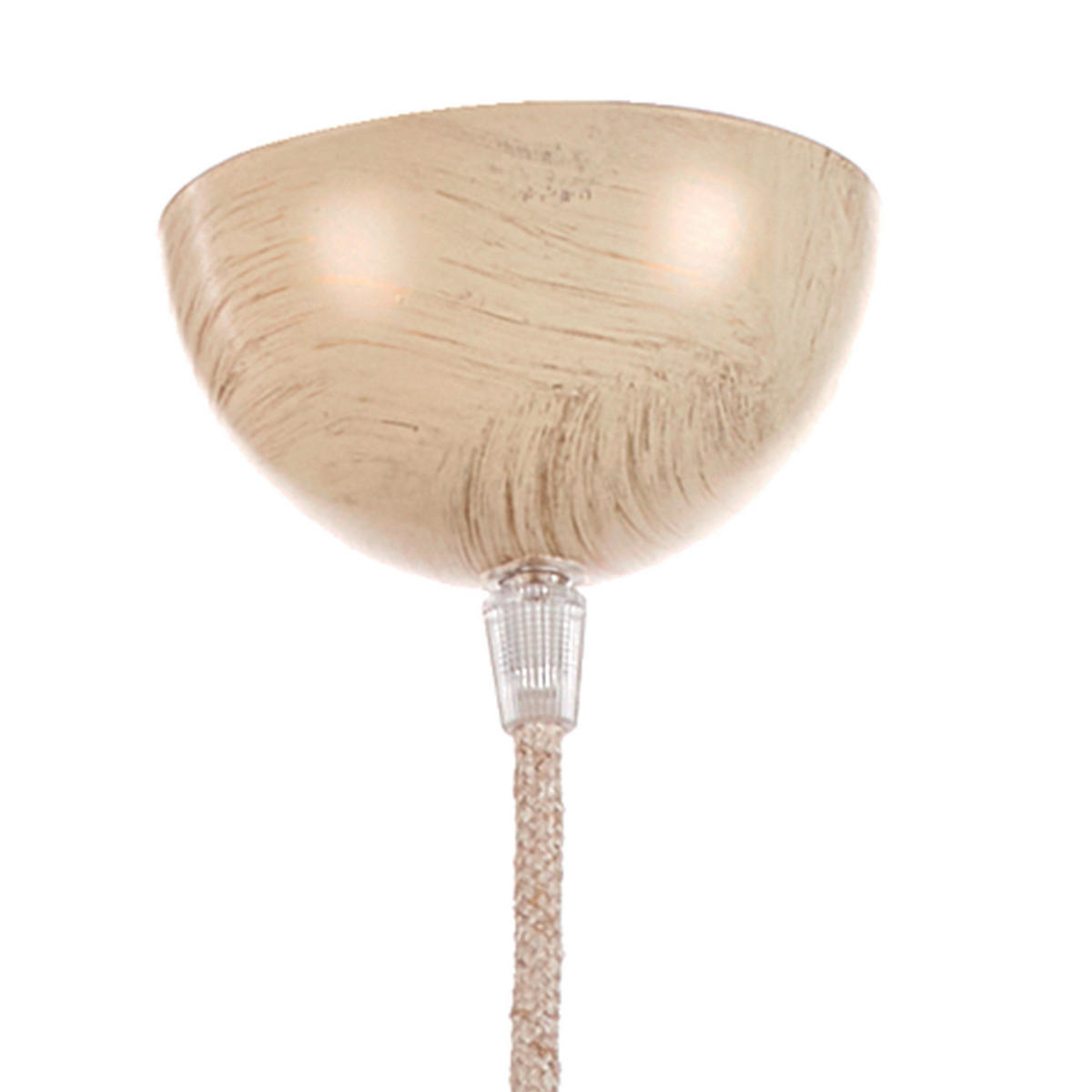 HÄNGELEUCHTE 40/110 cm  - Weiß/Akaziefarben, KONVENTIONELL, Holz/Metall (40/110cm)