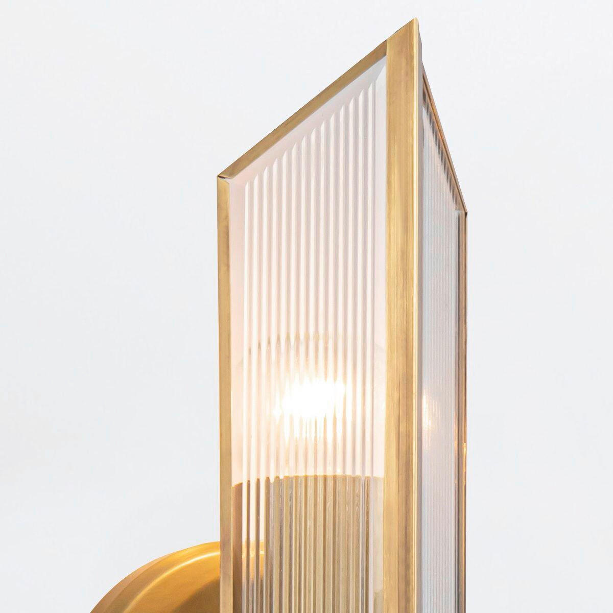 WANDLEUCHTE   - Messingfarben, KONVENTIONELL, Glas/Metall (38,5/9,5/10,5cm) - Elstead Lighting