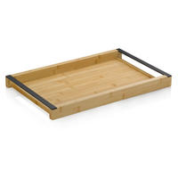 SERVIERTABLETT   54/34,5/4,5 cm   - Hellbraun/Schwarz, KONVENTIONELL, Holz (54/34,5/4,5cm) - Kela