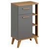 UNTERSCHRANK 50,5/89,5/33 cm   - Eichefarben/Grau, KONVENTIONELL, Glas/Holzwerkstoff (50,5/89,5/33cm) - Xora