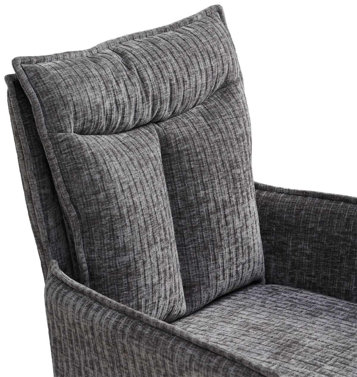 ARMLEHNSTUHL  in Leinenoptik  - Eichefarben/Grau, LIFESTYLE, Holz/Textil (63/91/64cm) - MID.YOU