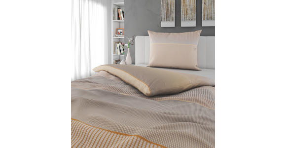 BETTWÄSCHE Abstrava Satin 140/200 cm  - Naturfarben, KONVENTIONELL, Textil (140/200cm) - Novel