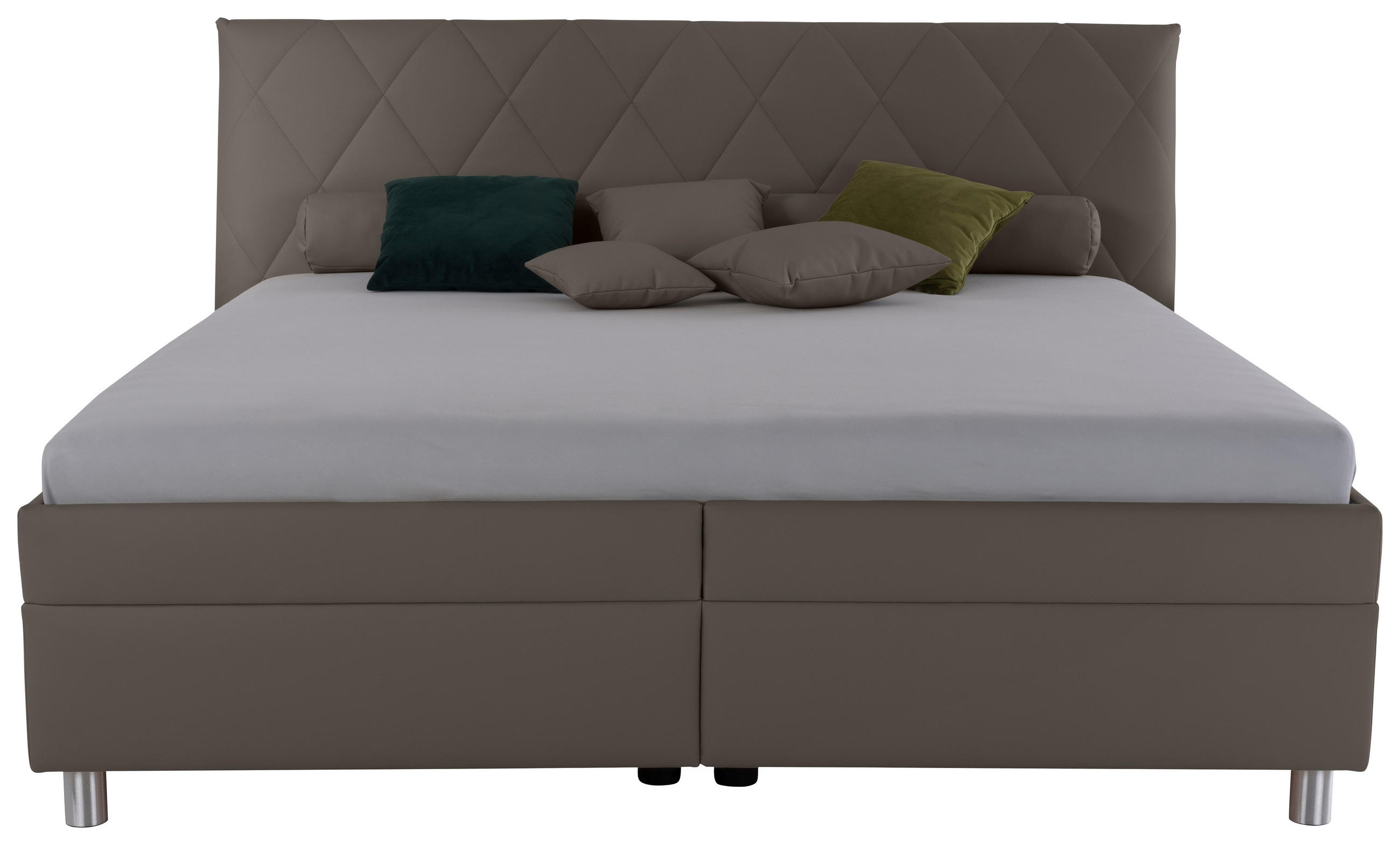 POLSTERBETT Matratze, gepolstertes Kopfteil, Lattenrost, Bettkasten Anthrazit 200/200 cm  - Birkefarben/Anthrazit, KONVENTIONELL, Holz/Textil (200/200cm) - Esposa