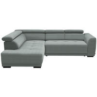 ECKSOFA in Chenille Silberfarben  205/284 cm  - Silberfarben/Schwarz, Design, Kunststoff/Textil (205/284cm) - Xora