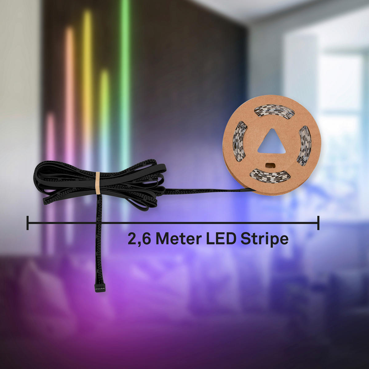 LED-STRIP 260 cm  Pimp Your Panel Erweiterung  - Weiß, Basics, Kunststoff (260cm) - Briloner
