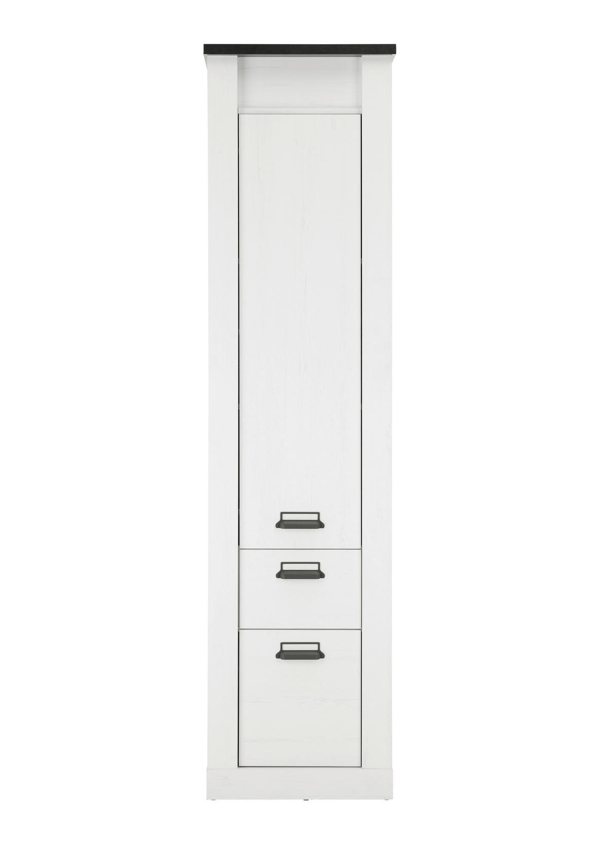 GARDEROBENSCHRANK  in 51/201/38 cm  - Anthrazit/Schwarz, Design, Holzwerkstoff/Metall (51/201/38cm) - Modante
