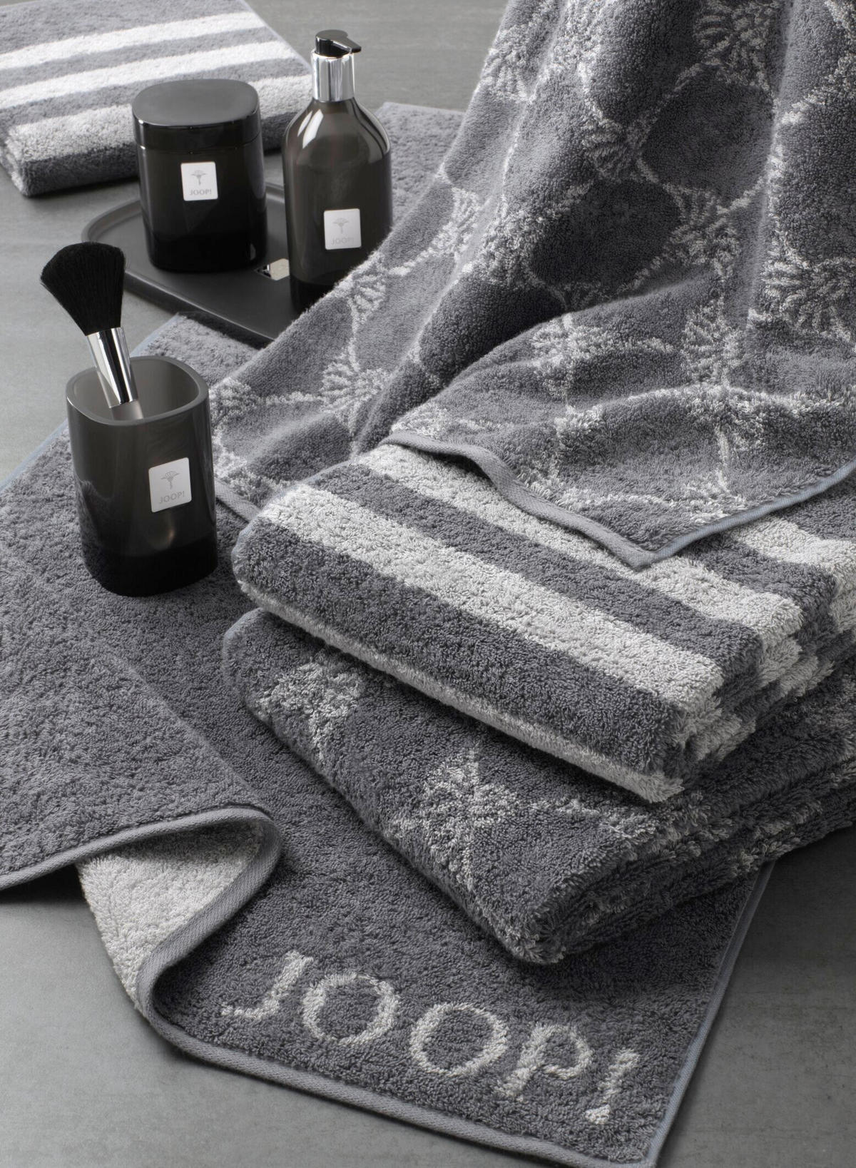 HANDTUCHSET JOOP! CLASSIC Anthrazit 2-teilig  - Anthrazit, Basics, Textil (50/100cm) - Joop! Living