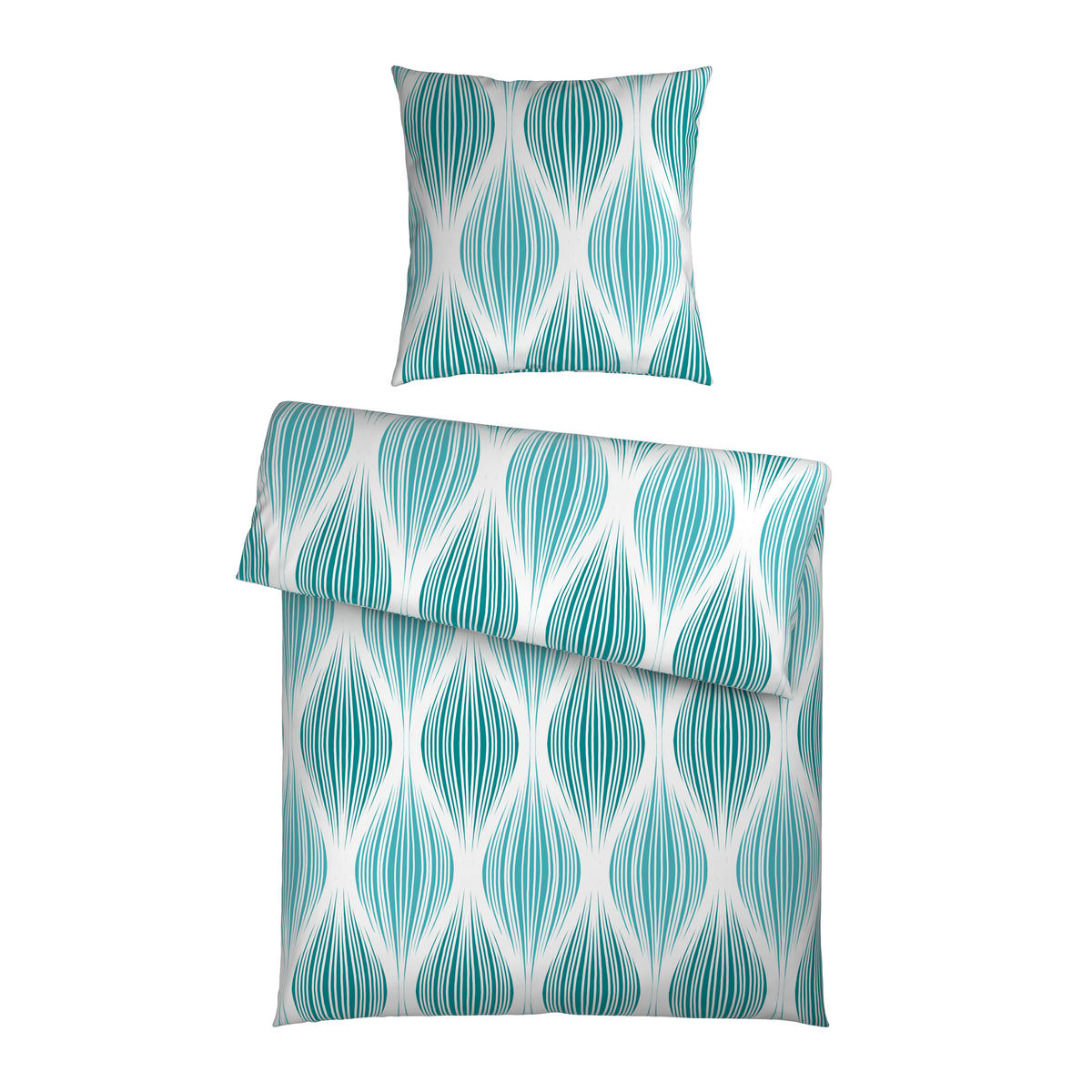 BETTWÄSCHE Satin 135/200 cm  - Blau, Textil (135/200cm) - Novel