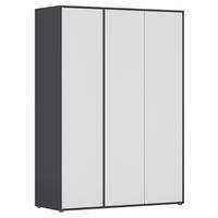 DREHTÜRENSCHRANK in Grau, Weiss  - Weiss/Grau, Modern, Holzwerkstoff (140/194/53cm) - Rauch Möbel