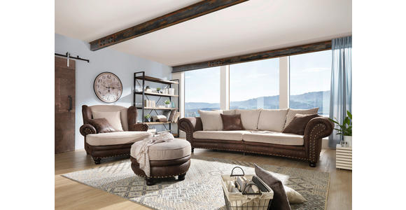 XXL-SESSEL - Beige/Braun, ROMANTIK / LANDHAUS (125/100/140cm) - Landscape