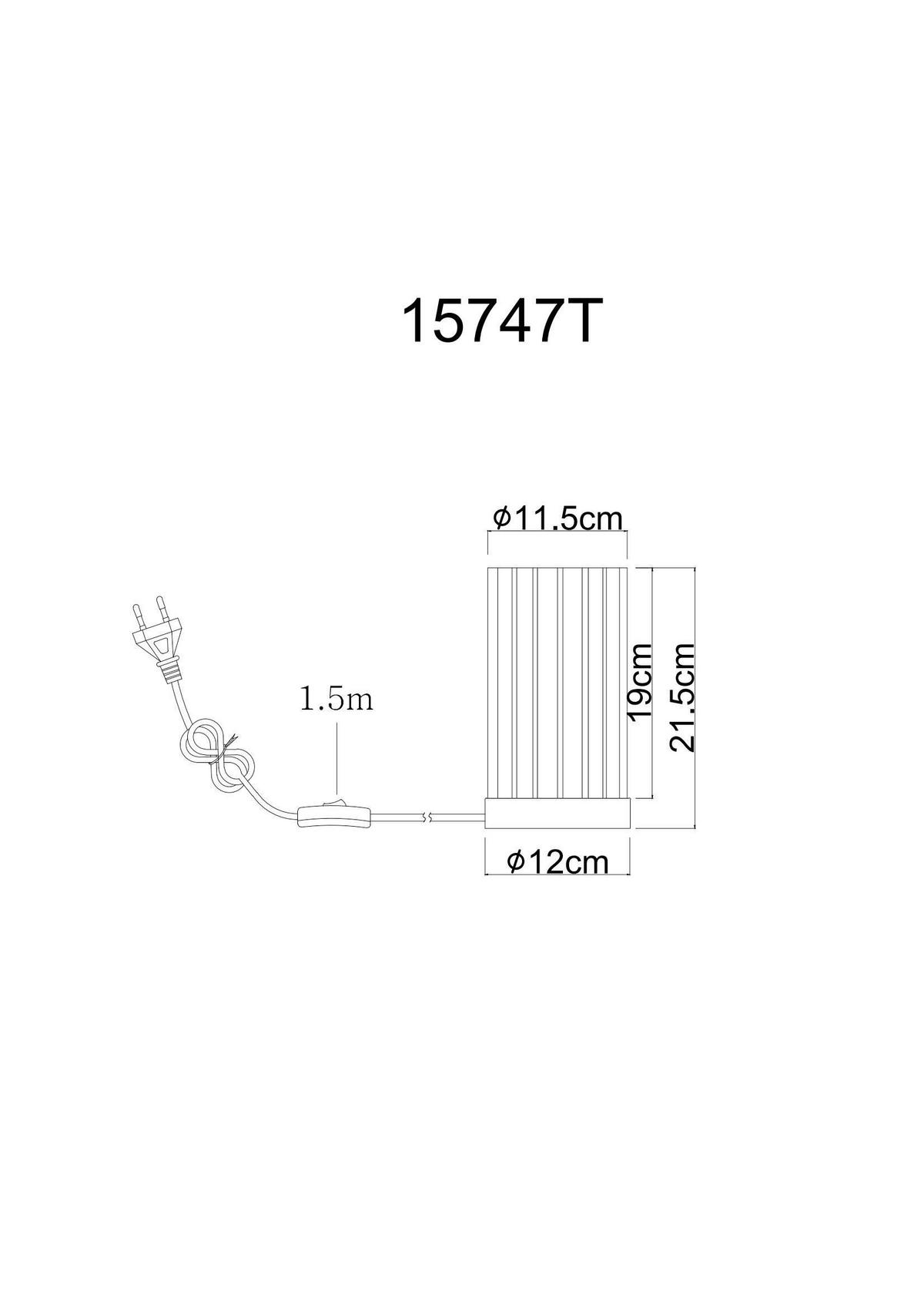STOLNÍ LAMPA, 12/21,5 cm  - Konvenční (12/21,5cm) - Globo